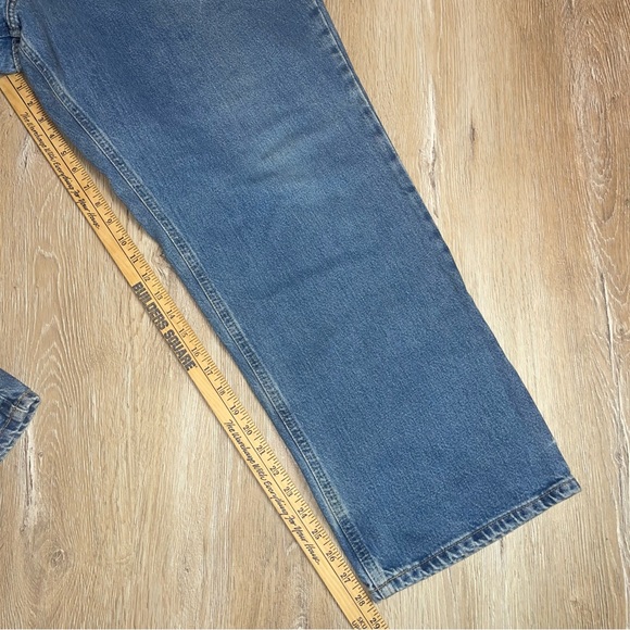 Carhartt Mens Size 42 Relaxed Fit Heavyweight Work Denim Light Wash Blue Classic - Picture 8 of 13